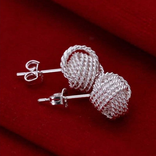 Fashion Tennis Earrings Sterling Silver Jewelry