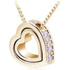 18K Gold Plated Austrian Crystal Brand Heart Pendant