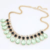 Imitated Gemstone Jewelry Drop Maxi Collar Statement Necklaces